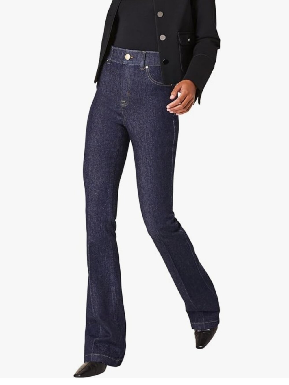 SPANX SPANXshape Original Everywear Flare Jeans Hi-Rise Raw Indigo Size XL